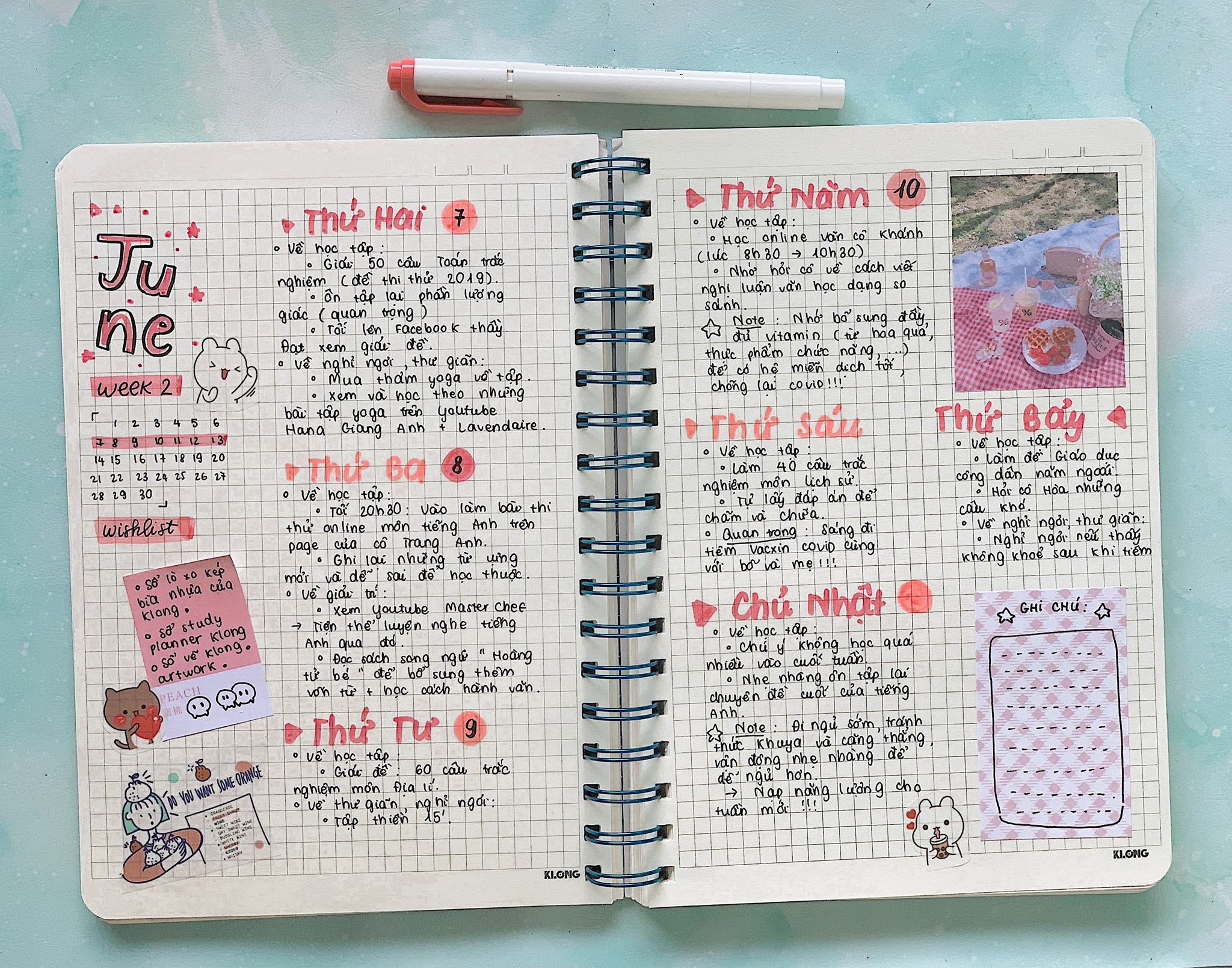 8 Cách viết nhật ký thú vị và dễ thương hàng ngày - Sổ Klong