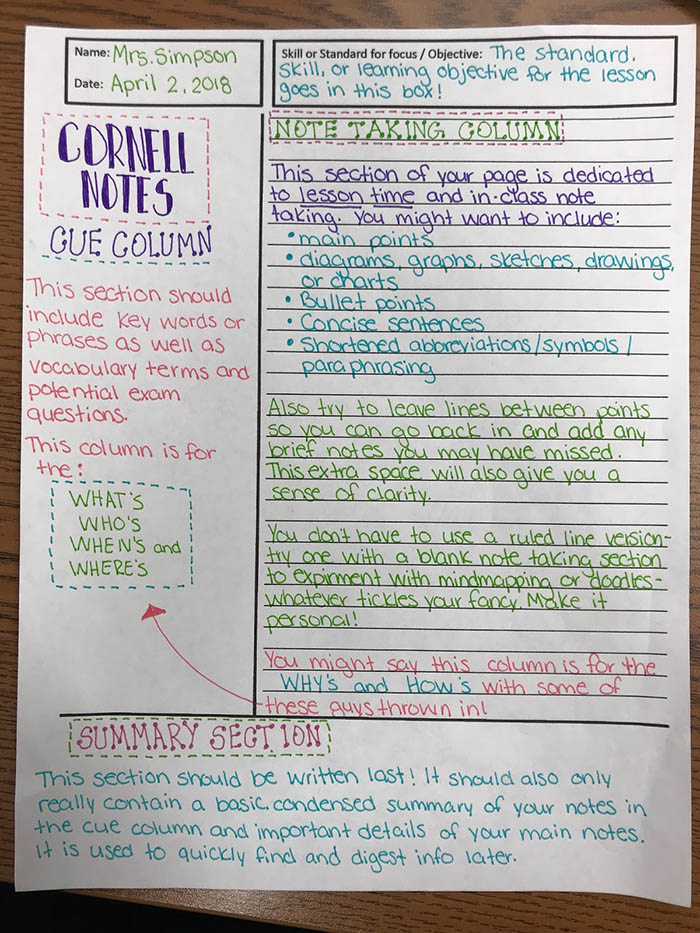 Cornell Notes – Phương pháp ghi chép đạt hiệu quả cao - Sổ Klong